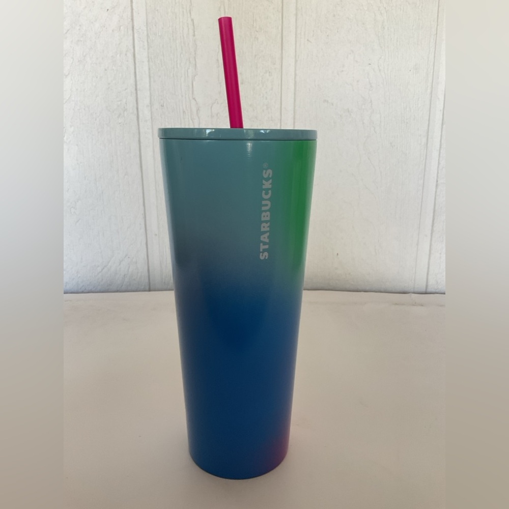 Starbucks NWOT 2023 Summer Ombre Prism Gradient Stainless Steel tumbler 24 Ounce
